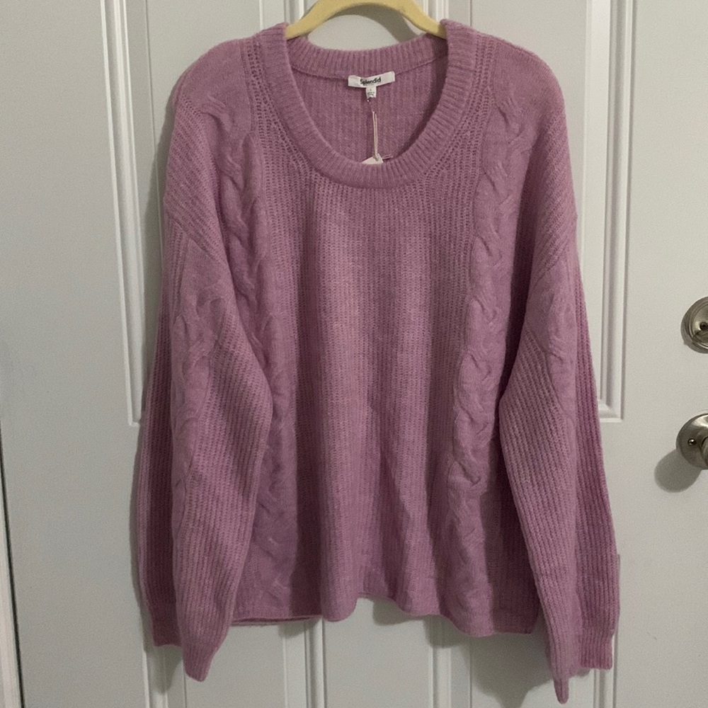 Wool blend Pink crew neck sweater
